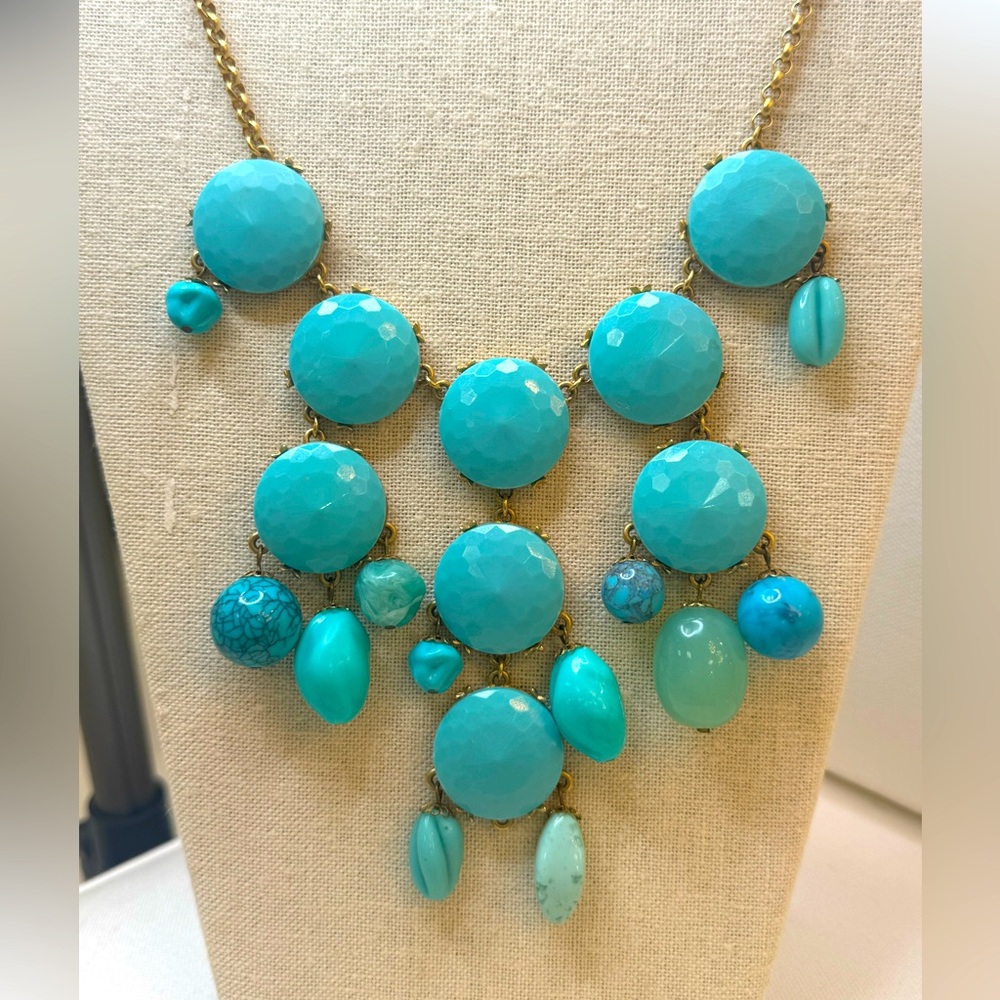 Vintage Gerard Yosca Large turquoise necklace
Only worn once, great condition